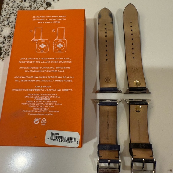 Tory Burch Black and Navy Apple Watch Bands - Picture 2 of 2
